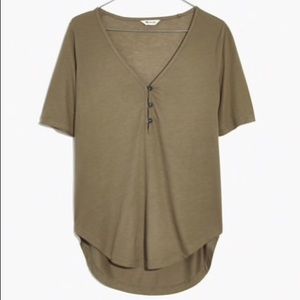 Madewell Drapey Henley Tee Medium